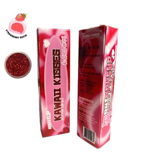 Kawaii Kisses Glitter Lip Kit: Strawberry Mochi