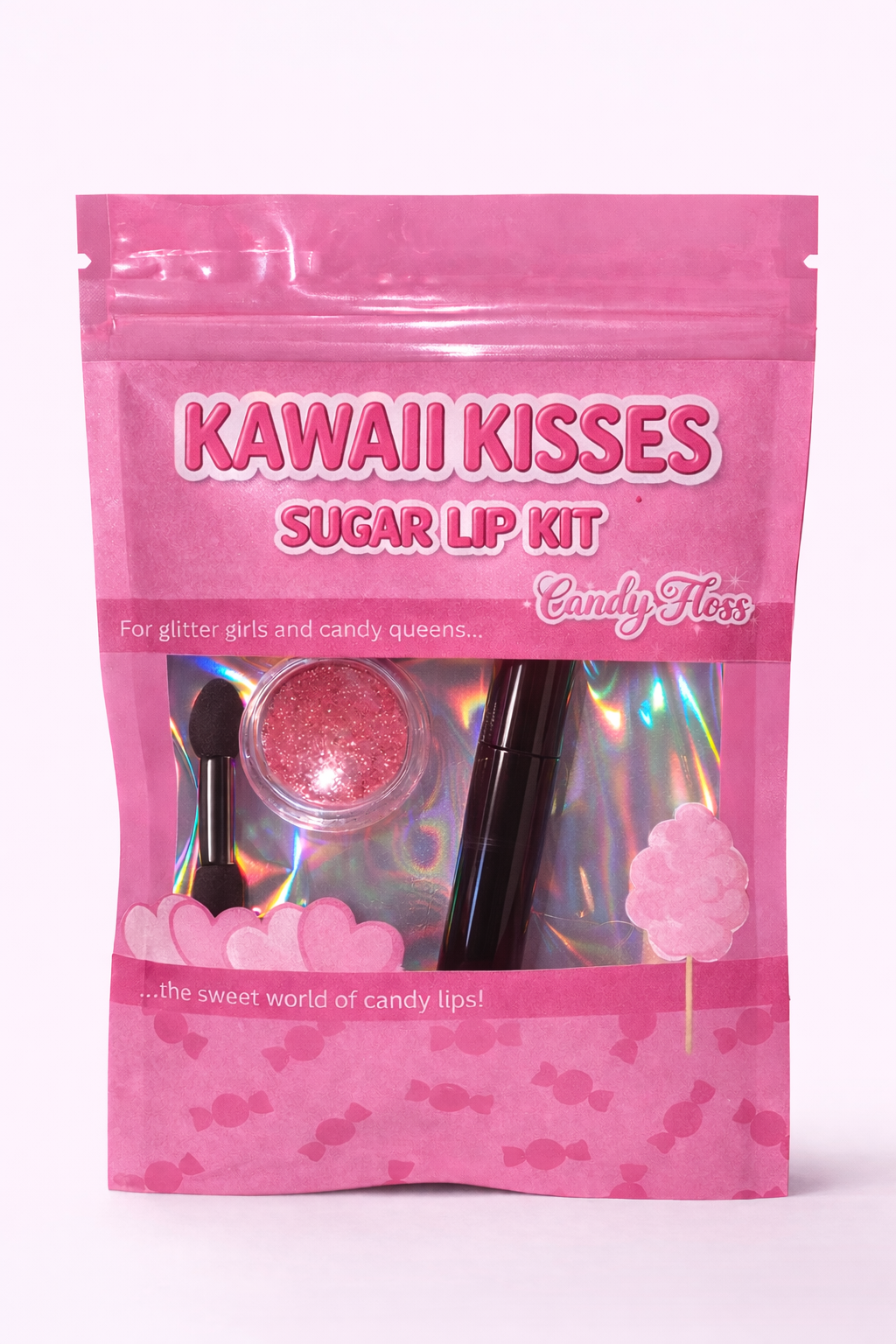 Kawaii Kisses Sugar Lip Kit: Candy Floss