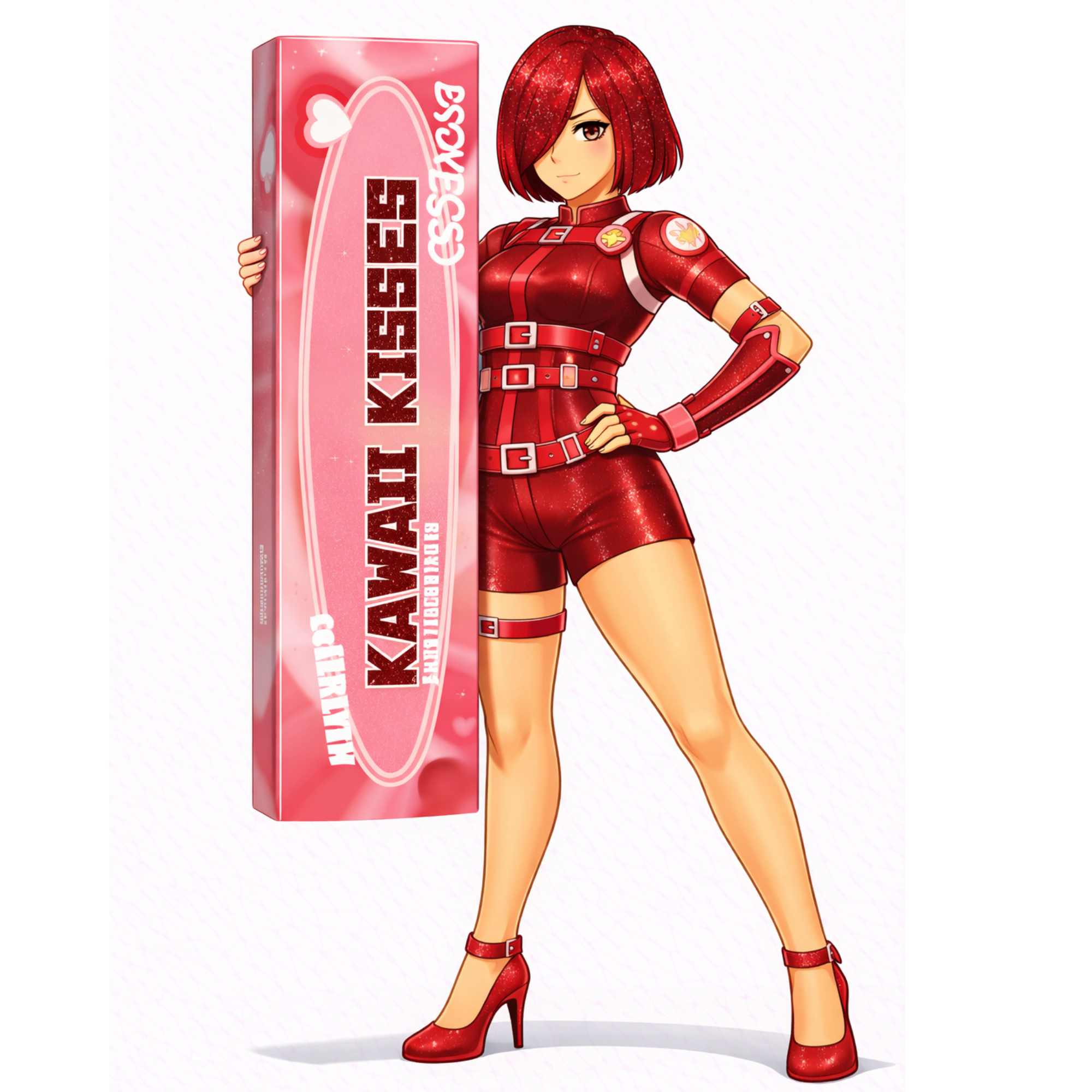 Kawaii Kisses Glitter Lip Kit: Strawberry Mochi