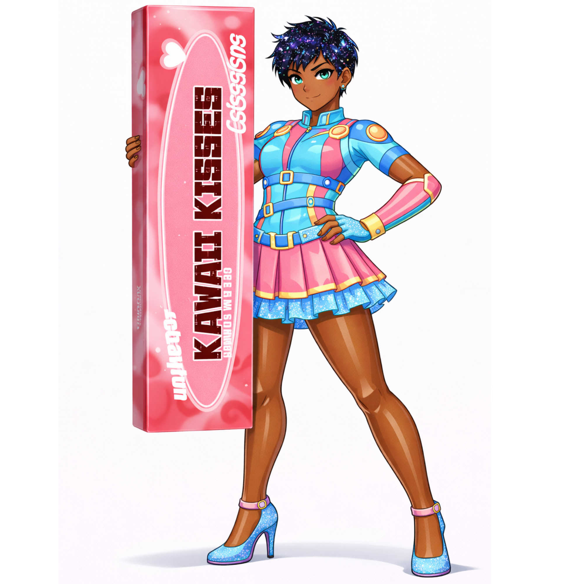 Kawaii Kisses Glitter Lip Kit: Blueberry Pie